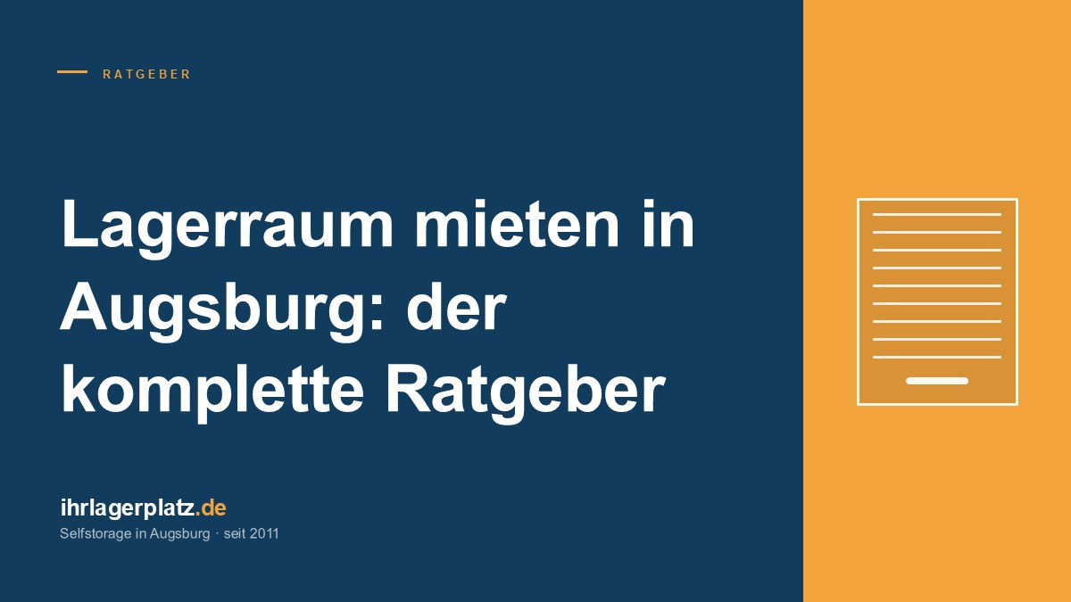 Rent storage space in Augsburg: The complete guide